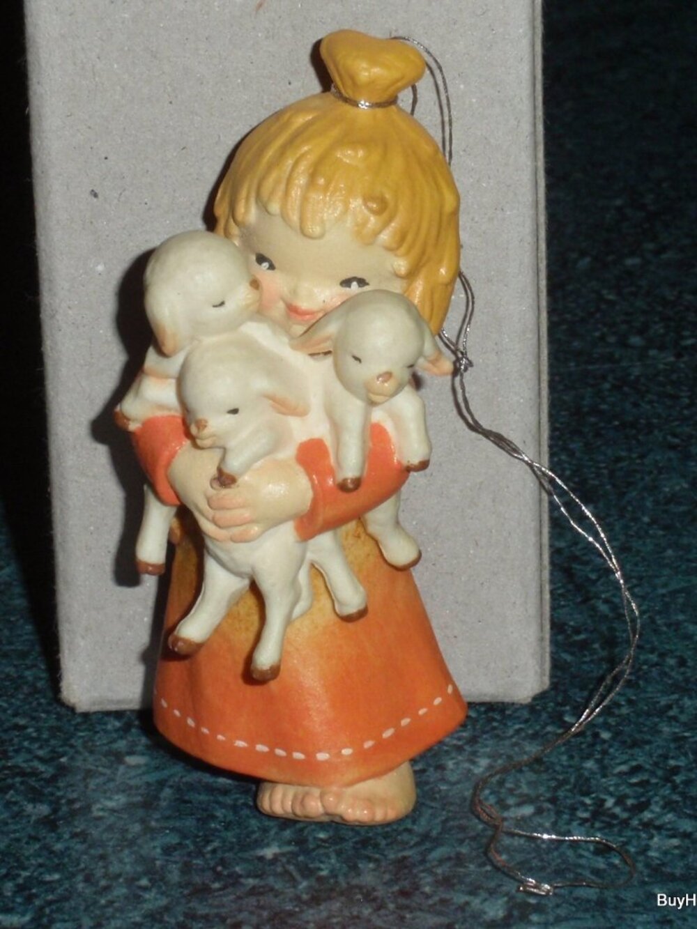 “Spring Arrivals” Anri Toriart Christmas Ornament Girl With Lambs With Box GIFT!